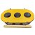 Comedouro com Poleiro Grande 3 Furos Amarelo | Injetfour - Imagem 2