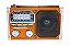 Rádio Solar FM/AM SW1-6 8 Band com USB/TF Music Player com Lanterna - Imagem 1