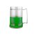 Caneca Injetada Transp/Gel Verde 465 ml - Imagem 1