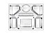 Bandeja Inox Retangular para Refeição 07 divisórias 34,5x44,5cm - Imagem 5