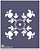 Azulejos 18 - Stencil 16 x 13 cm - Imagem 1