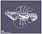 Oceano 55 - stencil 16 x 13 cm - Imagem 1