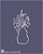 Vasos com flores 05 - stencil 16 x 13 cm - Imagem 1