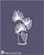Vasos com flores 09 - stencil 16 x 13 cm - Imagem 1