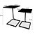 Mesa De Canto Dupla Square - Preto/Preto - Imagem 5