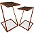 Mesa De Canto Dupla Sieger - Cobre/Villandry - Imagem 1