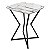 Mesa de Canto Lateral Alta Quadrada para Sala Austria - Preto/Vulcano - Imagem 1