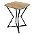 Mesa de Canto Lateral Alta Quadrada para Sala Austria - Preto/Jade - Imagem 1