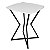 Mesa de Canto Lateral Alta Quadrada para Sala Austria - Preto/Branco - Imagem 1