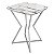 Mesa de Canto Lateral Alta Quadrada para Sala Austria - Prata/Vulcano - Imagem 1