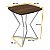 Mesa de Canto Lateral Alta Quadrada para Sala Austria - Prata/Villandry - Imagem 3