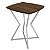 Mesa de Canto Lateral Alta Quadrada para Sala Austria - Prata/Villandry - Imagem 1