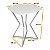 Mesa de Canto Lateral Alta Quadrada para Sala Austria - Prata/Branco - Imagem 3