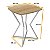 Mesa de Canto Lateral Alta Quadrada para Sala Austria - Prata/Jade - Imagem 3