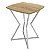 Mesa de Canto Lateral Alta Quadrada para Sala Austria - Prata/Jade - Imagem 1