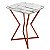 Mesa de Canto Lateral Alta Quadrada para Sala Austria - Cobre/Vulcano - Imagem 1