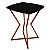 Mesa de Canto Lateral Alta Quadrada para Sala Austria - Cobre/Preto - Imagem 1