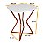 Mesa de Canto Lateral Alta Quadrada para Sala Austria - Cobre/Branco - Imagem 3