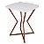 Mesa de Canto Lateral Alta Quadrada para Sala Austria - Cobre/Branco - Imagem 1