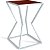 Mesa de Canto Lateral Alta Quadrada para Sala Austria - Branco/Villandry - Imagem 1