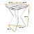 Mesa de Canto Lateral Alta Quadrada para Sala Austria - Branco/Vulcano - Imagem 3