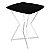 Mesa de Canto Lateral Alta Quadrada para Sala Austria - Branco/Preto - Imagem 1