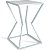 Mesa de Canto Lateral Alta Quadrada para Sala Austria - Branca/Branco - Imagem 1