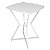 Mesa de Canto Lateral Alta Quadrada para Sala Austria - Branca/Branco - Imagem 1