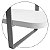 Prateleira Arnad Modelo Industrial 100x20 cm Prata/Branco - Imagem 8