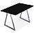 Mesa Mirage 120cm x 60cm - Prata/ Preto - Imagem 1
