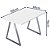 Mesa Mirage 120cm x 60cm - Prata/ Branco - Imagem 4
