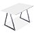 Mesa Mirage 120cm x 60cm - Prata/ Branco - Imagem 1