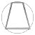Mesa Alpha 1,00 x 0,60 - Branco/Preto - Imagem 6