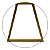Mesa Alpha 1,00 x 0,60 - Dourada/Branco - Imagem 6