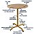 Mesa de Canto Redonda Decorativa Mesa Lateral Valência - Imagem 3