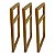 Kit 03 Suportes Milazzo 25 cm - Dourado - Imagem 4
