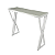 Aparador Qatar Mesa Lateral Aço Carbono Tampo Madeira 100cm - Imagem 1