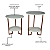 Conjunto Mesa De Canto Bélgica Lateral Decorativa Estilo Industrial - Imagem 7