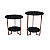 Conjunto Mesa De Canto Bélgica Lateral Decorativa Estilo Industrial - Imagem 9