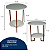 Conjunto Mesa De Canto Bélgica Lateral Decorativa Estilo Industrial - Imagem 4