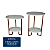 Conjunto Mesa De Canto Bélgica Lateral Decorativa Estilo Industrial - Imagem 2