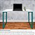 Mesa para Escritório Escrivaninha Estilo Industrial Nova York Mdf 120cm - Verde e Branco - Imagem 2