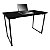 Mesa para Escritório Escrivaninha Estilo Industrial Nova York MDP 120cm - Preta e Preta - Imagem 1