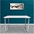 Mesa para Escritório Escrivaninha Estilo Industrial Nova York 120cm - Prata e Branco - Imagem 2