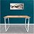Mesa para Escritório Escrivaninha Estilo Industrial Nova York Mdf 120cm - Branco e Jade - Imagem 2