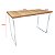 Mesa para Escritório Escrivaninha Estilo Industrial Nova York Mdf 120cm - Branco e Jade - Imagem 5