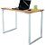 Mesa para Escritório Escrivaninha Estilo Industrial Nova York Mdf 120cm - Branco e Jade - Imagem 1