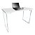 Mesa para Escritório Escrivaninha Estilo Industrial Nova York 120cm - Branco e Branco - Imagem 1