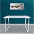 Mesa para Escritório Escrivaninha Estilo Industrial Nova York 120cm - Branco e Branco - Imagem 2