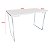Mesa para Escritório Escrivaninha Estilo Industrial Nova York 120cm - Branco e Branco - Imagem 5